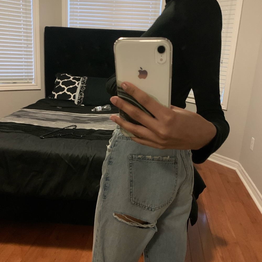 Hailey mom jeans from garage